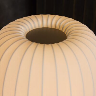 Heritage Row Contemporary Ribbed Fabric Table Lamp