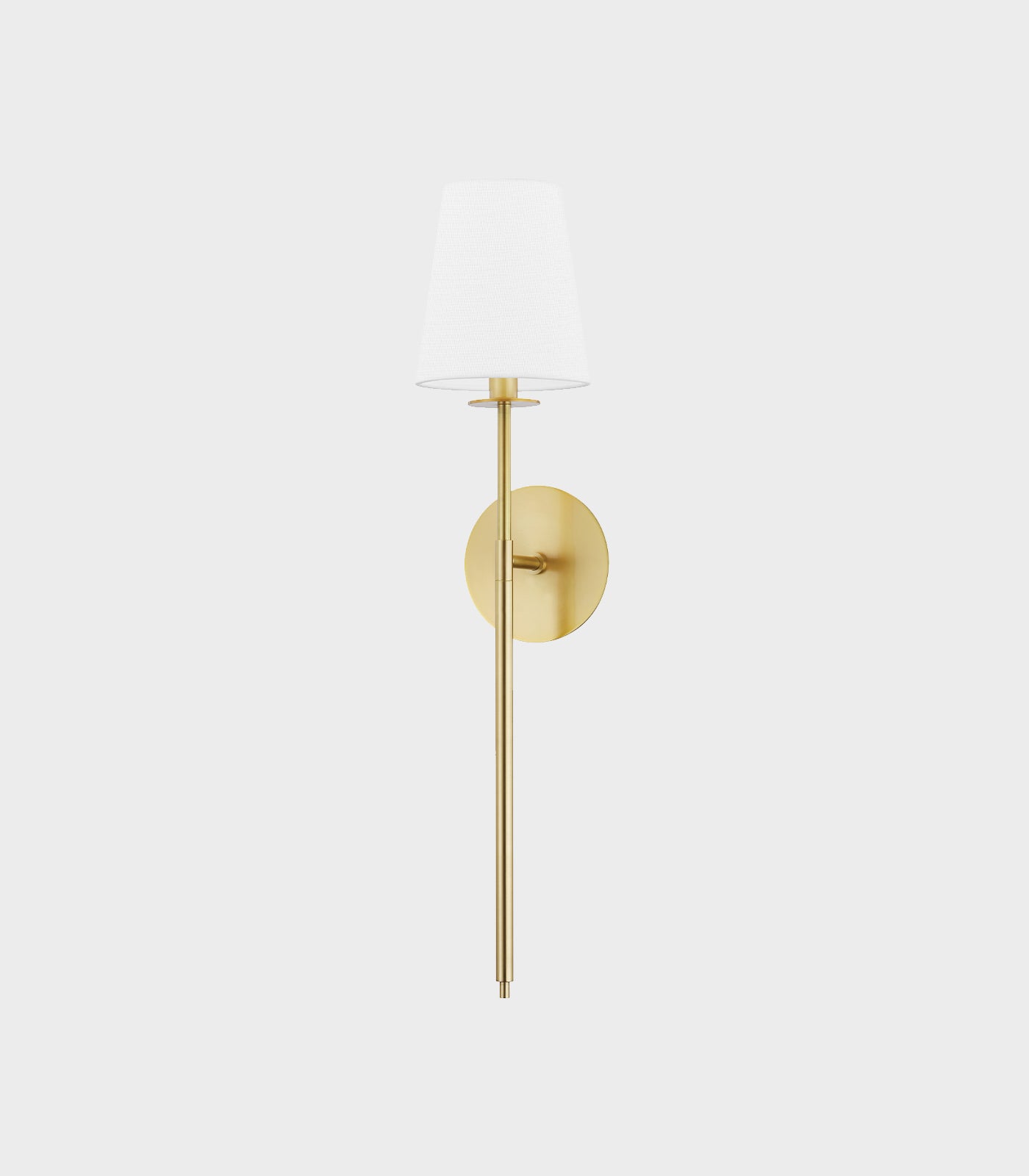 Highfalls Wall Light Aged Brass with Linen Shade