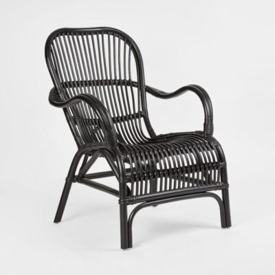 Highgrove Hamptons Rattan Armchair Black