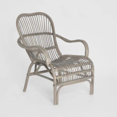 Highgrove Hamptons Rattan Armchair Grey Wash