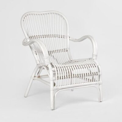 Highgrove Hamptons Rattan Armchair White