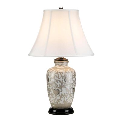 Highland Thistlewood French Provincial Table Lamp White And Silver