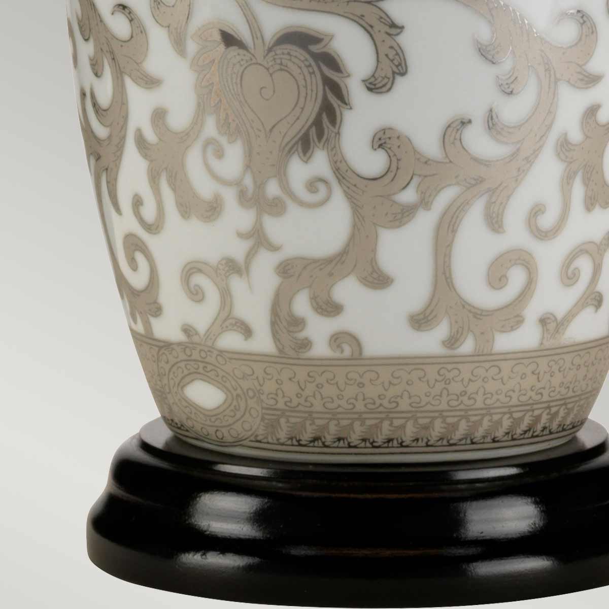 Highland Thistlewood French Provincial Table Lamp White And Silver Highland Thistlewood French Provincial Table Lamp White And Silver — detail view