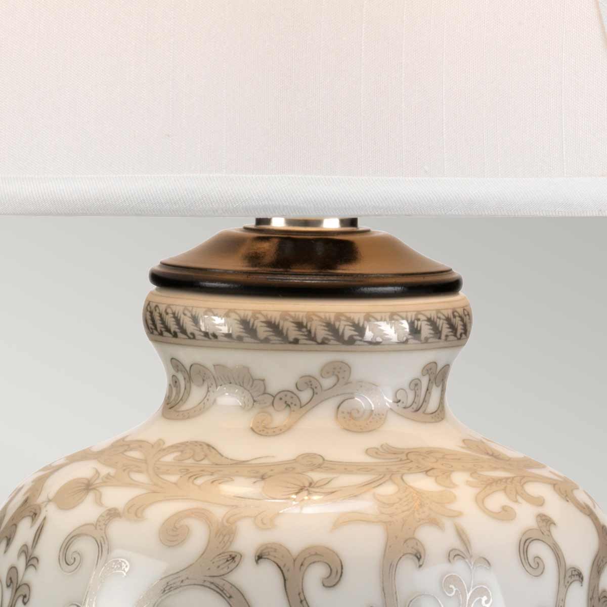 Highland Thistlewood French Provincial Table Lamp White And Silver Highland Thistlewood French Provincial Table Lamp White And Silver — detail view