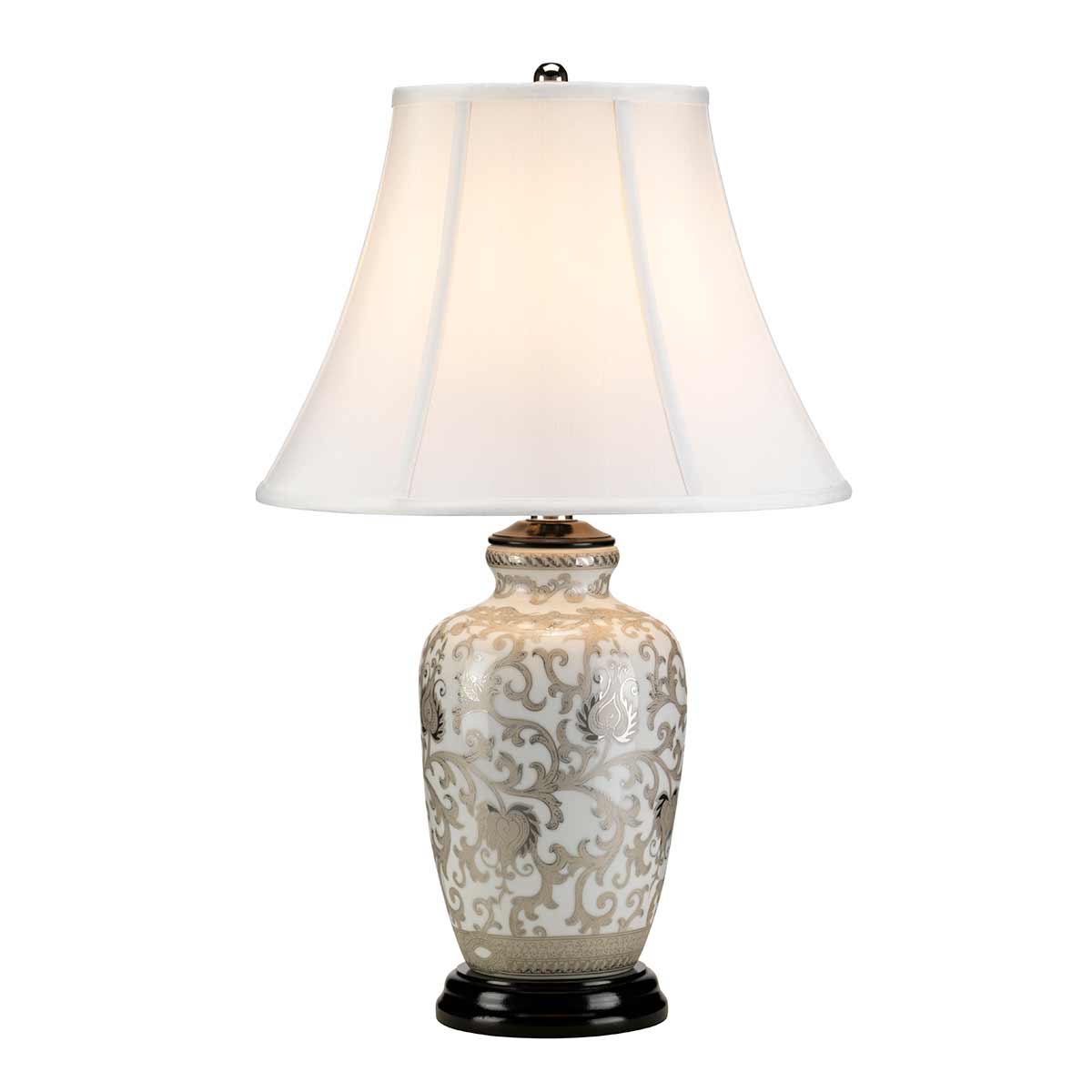 Highland Thistlewood French Provincial Table Lamp White And Silver