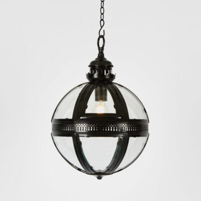 Holcombe Victorian Globe Ceiling Pendant Black
