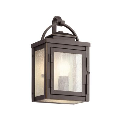 Hollowbrook Traditional Outdoor Wall Lantern in Rubbed Bronze