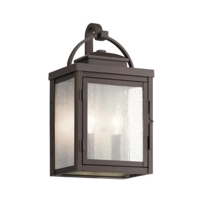 Hollowbrook Traditional Outdoor Wall Lantern in Rubbed Bronze