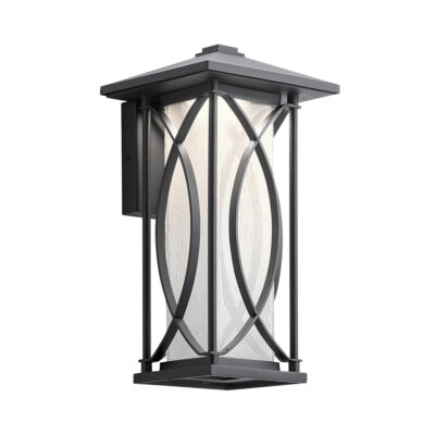 Hollowford Hamptons Outdoor Wall Lantern Textured Black