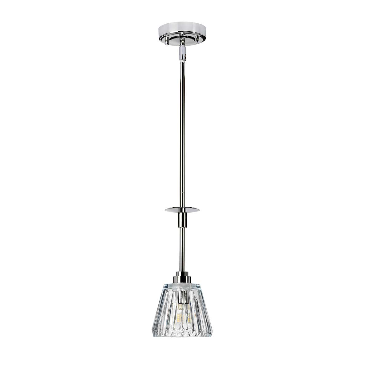 Hollyfield Hamptons Cut Glass Pendant Polished Chrome Hollyfield Hamptons Cut Glass Pendant Polished Chrome