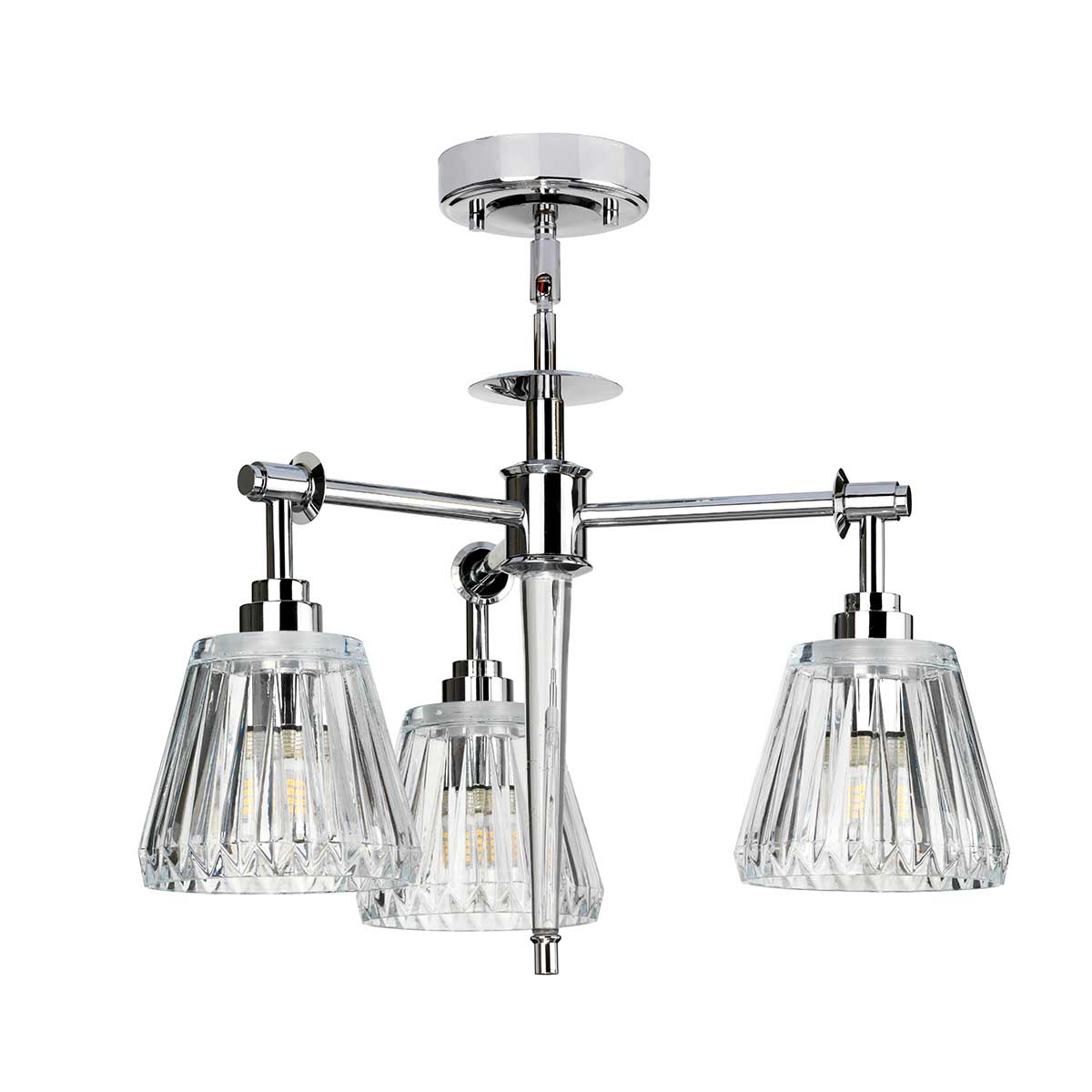 Hollyfield Heritage 3 Light Pendant Polished Chrome Hollyfield Heritage 3 Light Pendant Polished Chrome