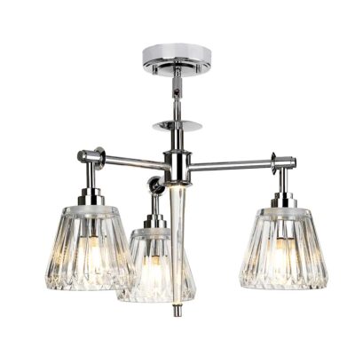 Hollyfield Heritage 3 Light Pendant Polished Chrome