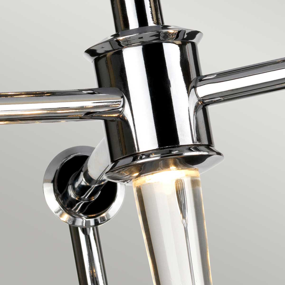 Hollyfield Heritage 3 Light Pendant Polished Chrome Hollyfield Heritage 3 Light Pendant Polished Chrome — detail view