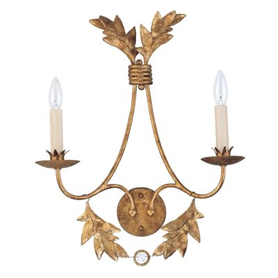 Honeyvale Grove French Provincial Two Light Wall Sconce Gilded Gold