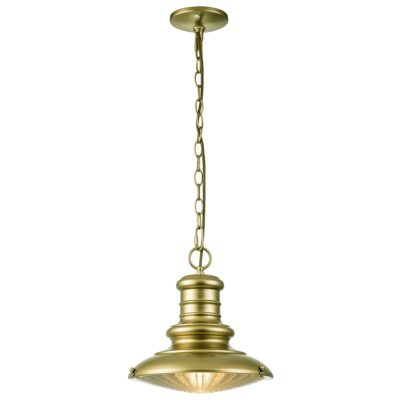 Inglemere Row Railway Station Pendant Light Aged Brass