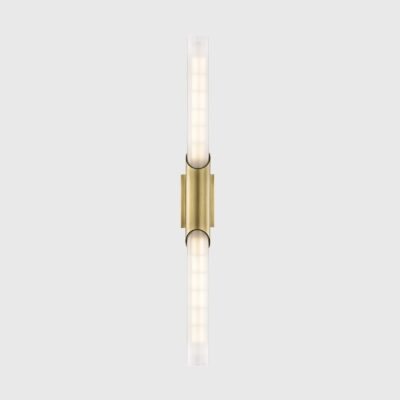 Ironbark Row Contemporary Dual Tube Wall Light Aged Brass