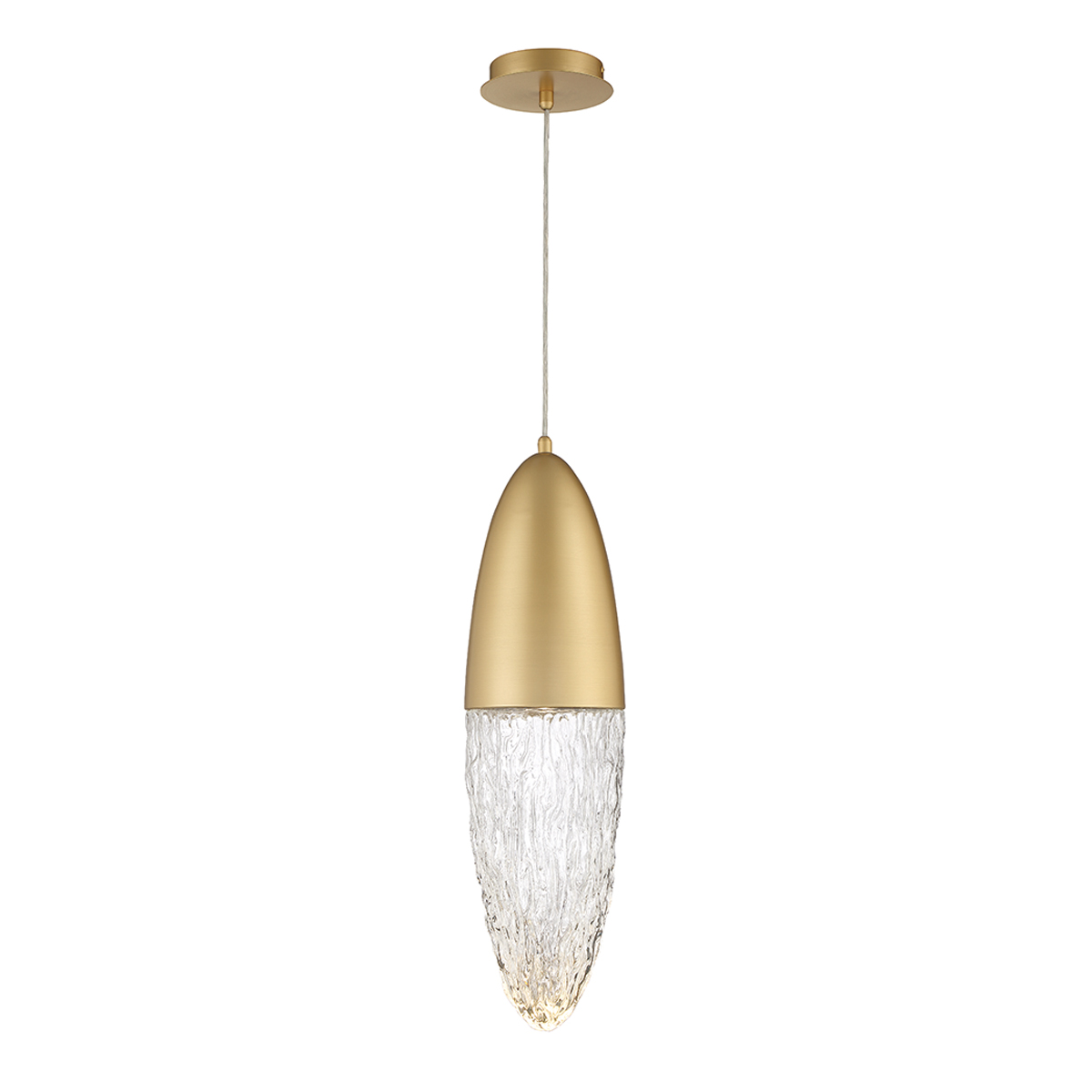 Ironbridge Contemporary Acorn Glass Pendant Brushed Gold Ironbridge Contemporary Acorn Glass Pendant Brushed Gold