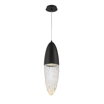 Ironbridge Contemporary Teardrop Pendant Matte Black