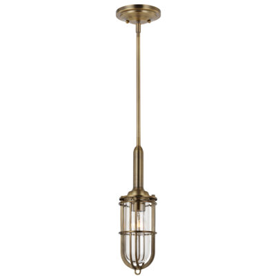 Ironbridge Reclaimed Vintage Cage Pendant Dark Antique Brass