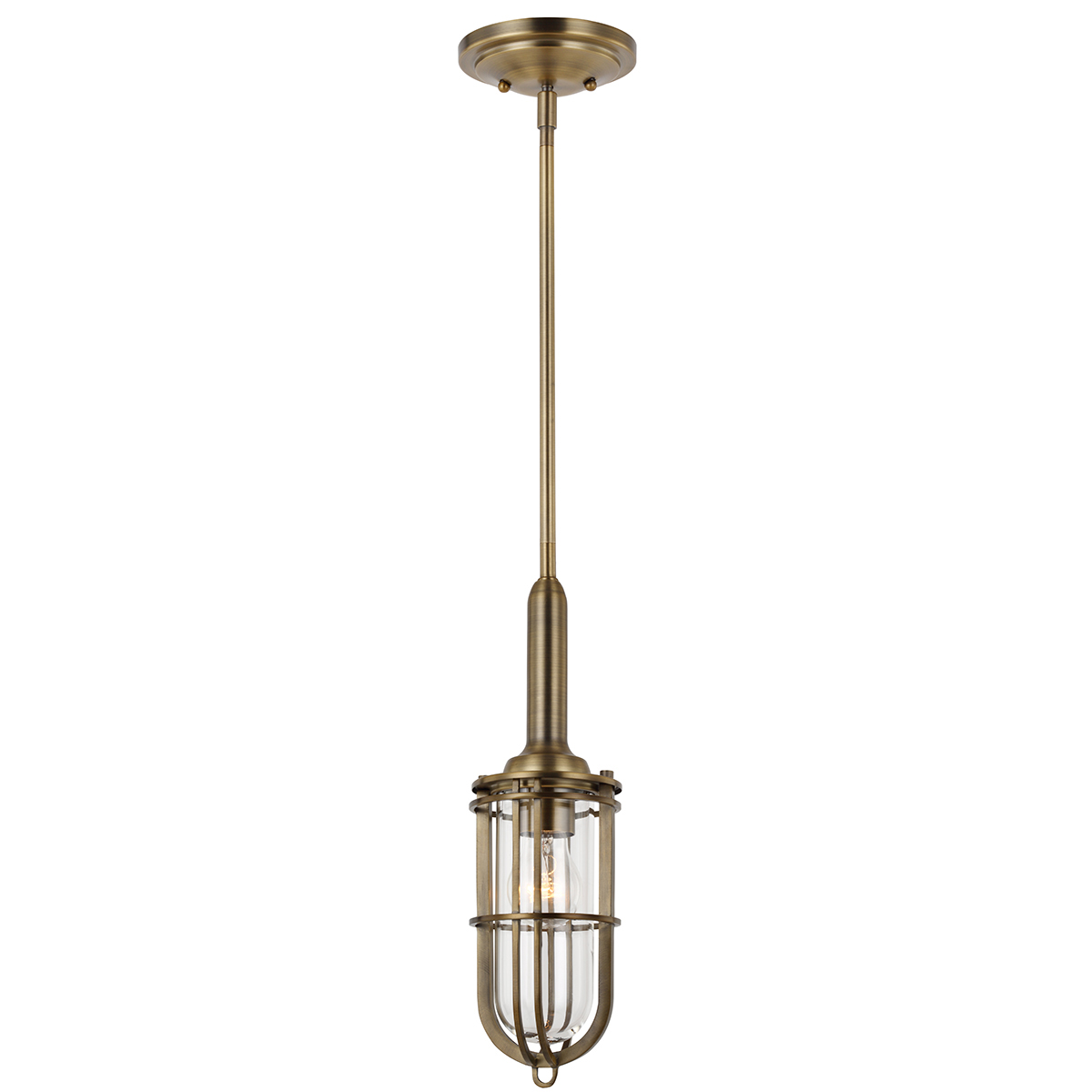 Ironbridge Reclaimed Vintage Cage Pendant Dark Antique Brass