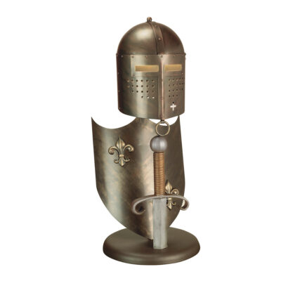 Ironclad Medieval Knight Table Lamp Burnished Bronze