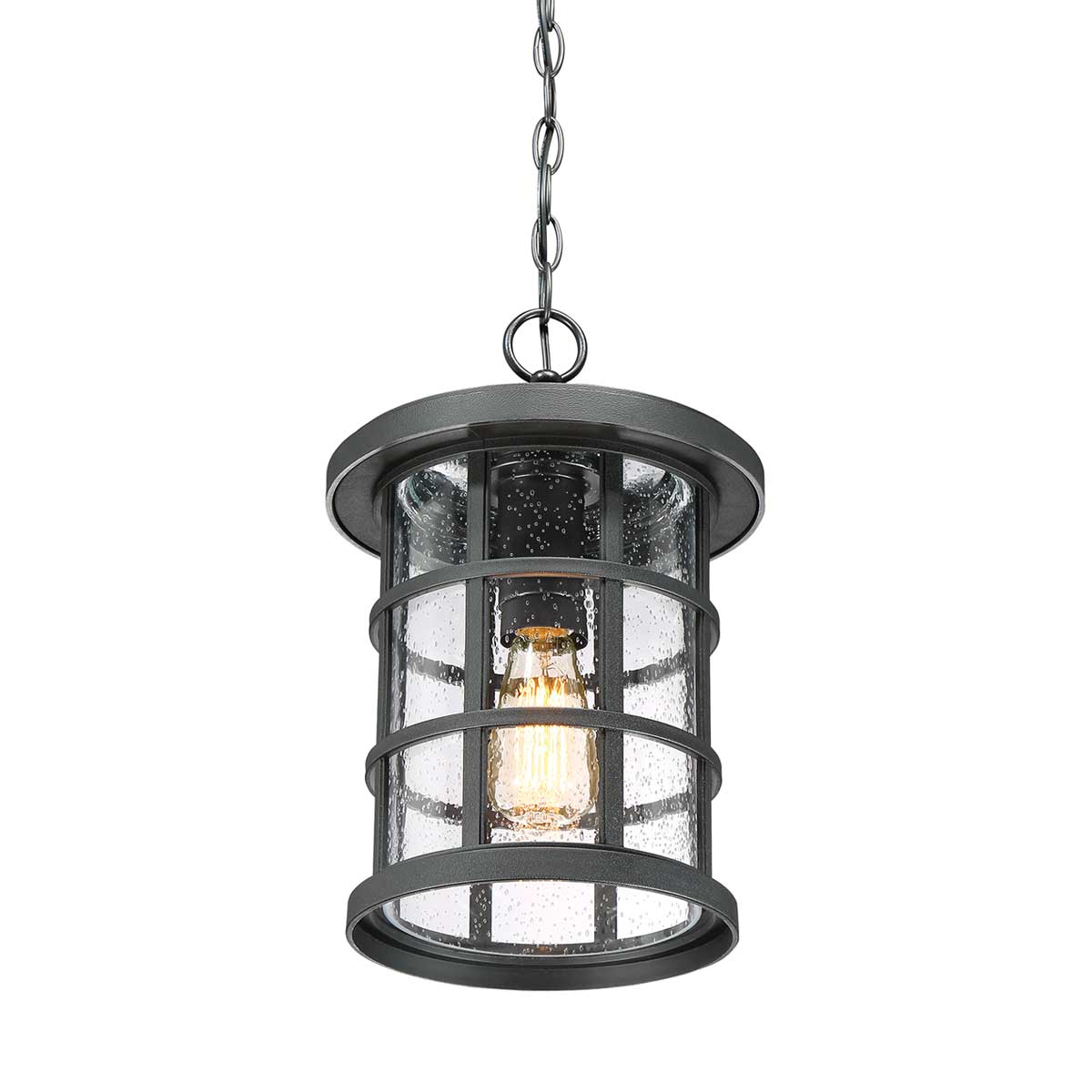 Ironhold Traditional Chain Lantern Earth Black Ironhold Traditional Chain Lantern Earth Black