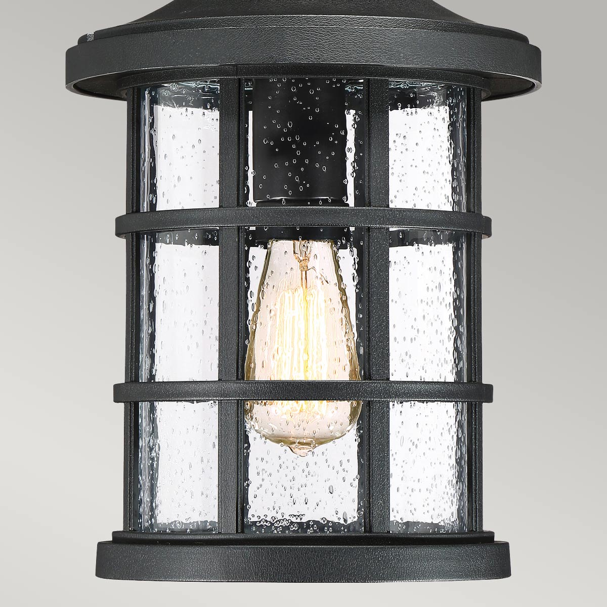Ironhold Traditional Chain Lantern Earth Black Ironhold Traditional Chain Lantern Earth Black β detail view