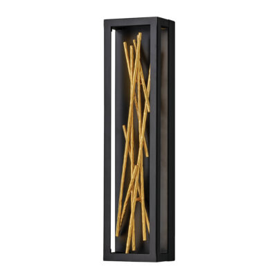 Ironmere Artistic Wall Light Black & Gilded Gold