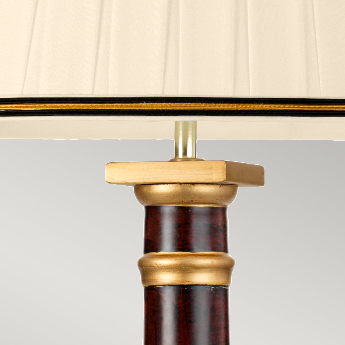 Ivory Weston French Provincial Table Lamp in Oxblood and Gold Ivory Weston French Provincial Table Lamp in Oxblood and Gold — detail view