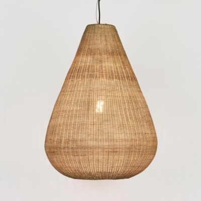 Jasper Hamptons Woven Rattan Teardrop Pendant Light Beige