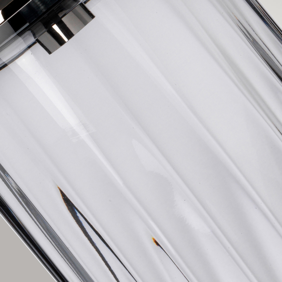 Kelbrook Row Fluted Glass Table Lamp Smoke Polished Nickel — detail view