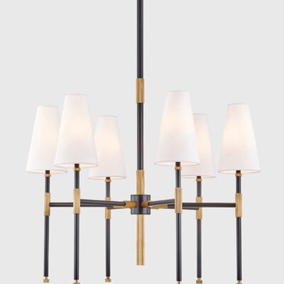 Kenmare Contemporary 6 Light Chandelier Bronze and Brass