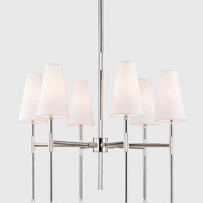 Kenmare Contemporary 6 Light Chandelier Polished Nickel