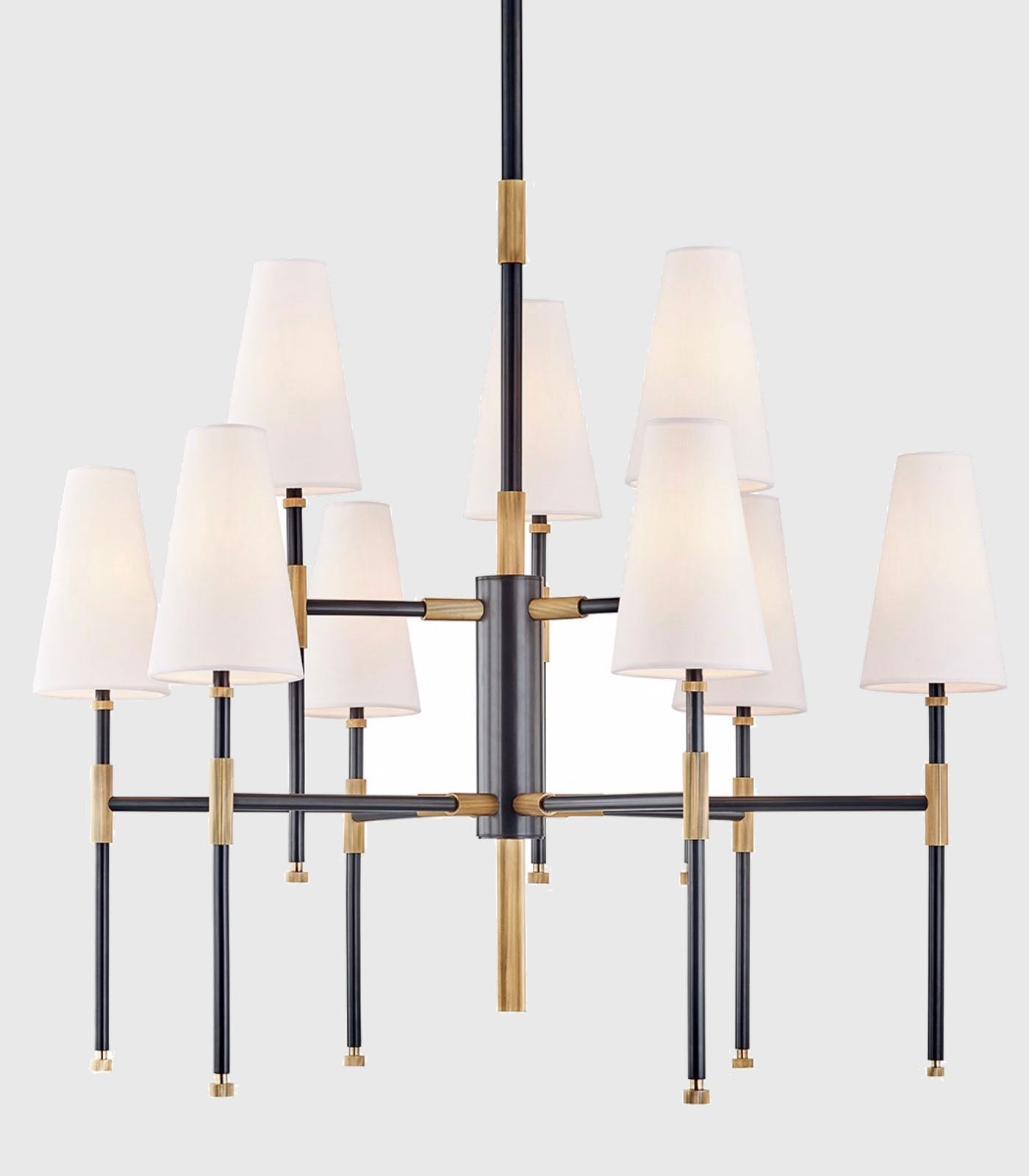 Kenmare Contemporary 9 Light Chandelier Bronze And Brass