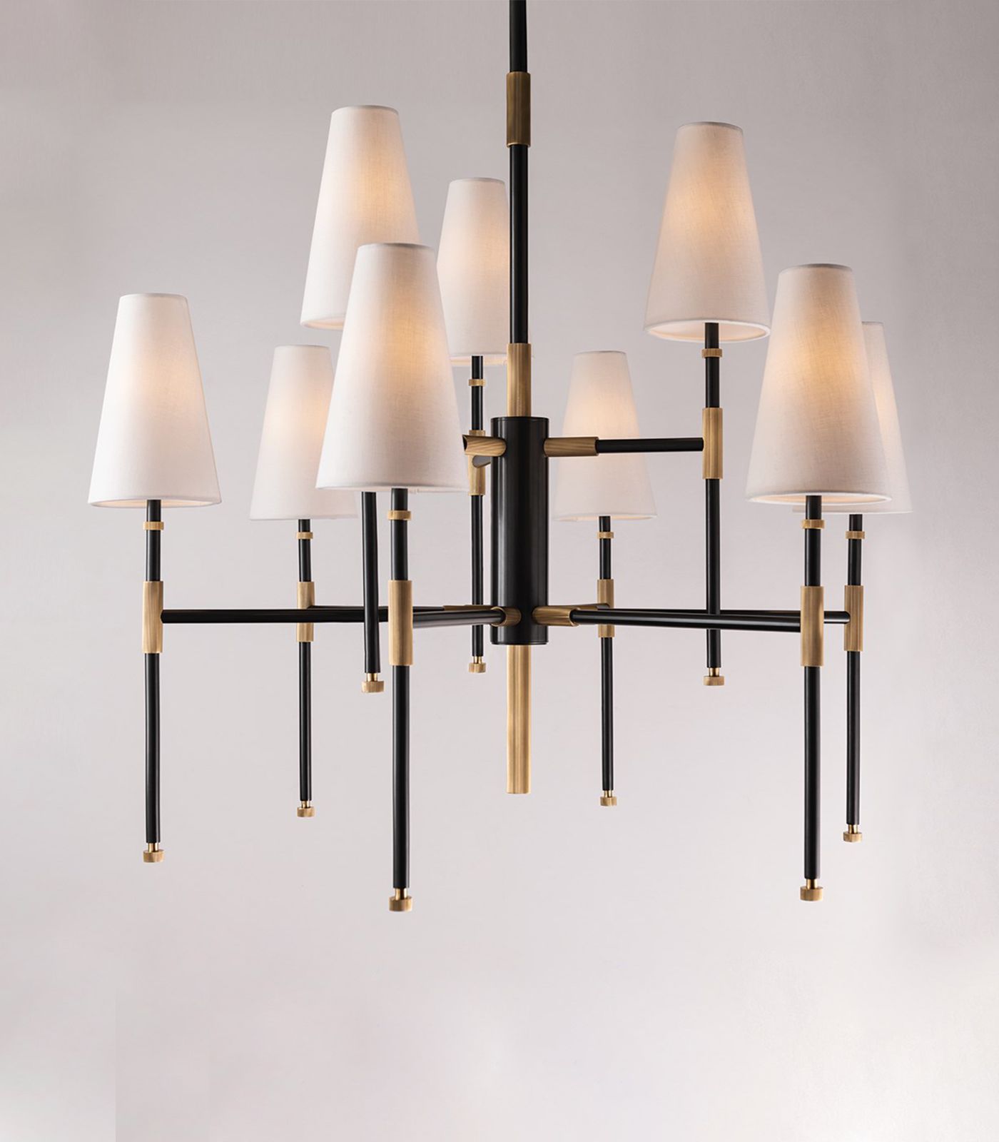 Kenmare Contemporary 9 Light Chandelier Bronze And Brass