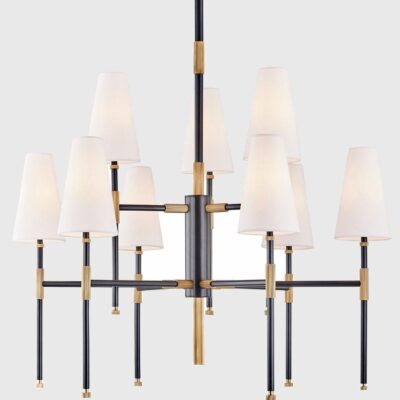 Kenmare Contemporary 9 Light Chandelier Bronze And Brass