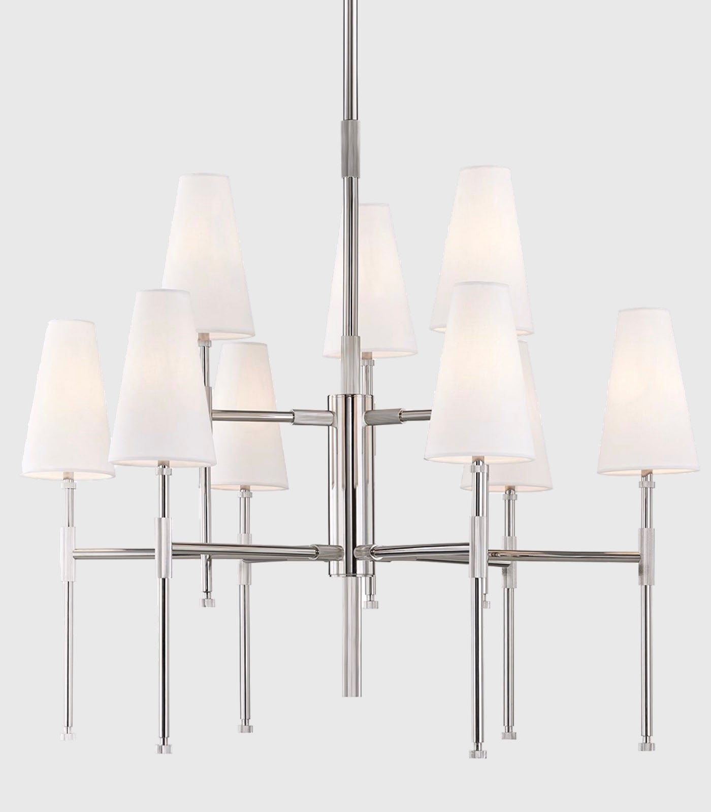 Kenmare Contemporary 9 Light Chandelier Polished Nickel