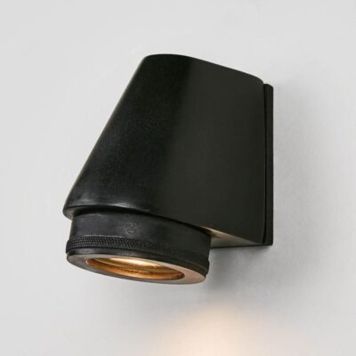 Kenswich Heritage Angled Cone Outdoor Wall Light Black