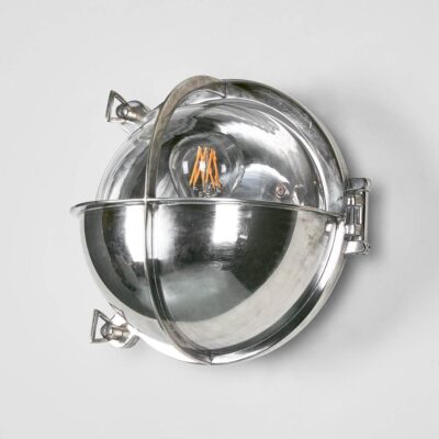 Kenthurst Industrial Bulkhead Outdoor Wall Light Antique Silver