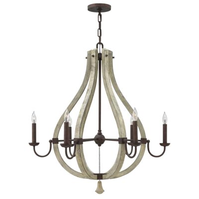 Kentmere French Provincial Wood and Iron Chandelier