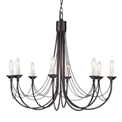 Kentridge Hall Gothic Style Black 8 Light Chandelier
