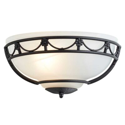Kentridge Hall Traditional Wall Uplighter Black