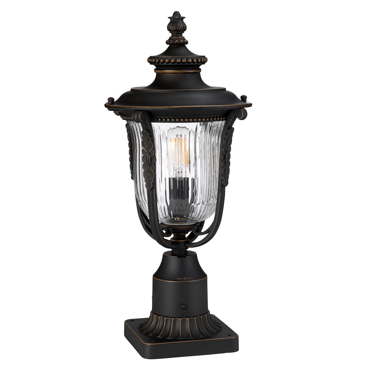 Kestrel Hollow Traditional Outdoor Pedestal Lantern Rubbed Bronze Kestrel Hollow Traditional Outdoor Pedestal Lantern Rubbed Bronze