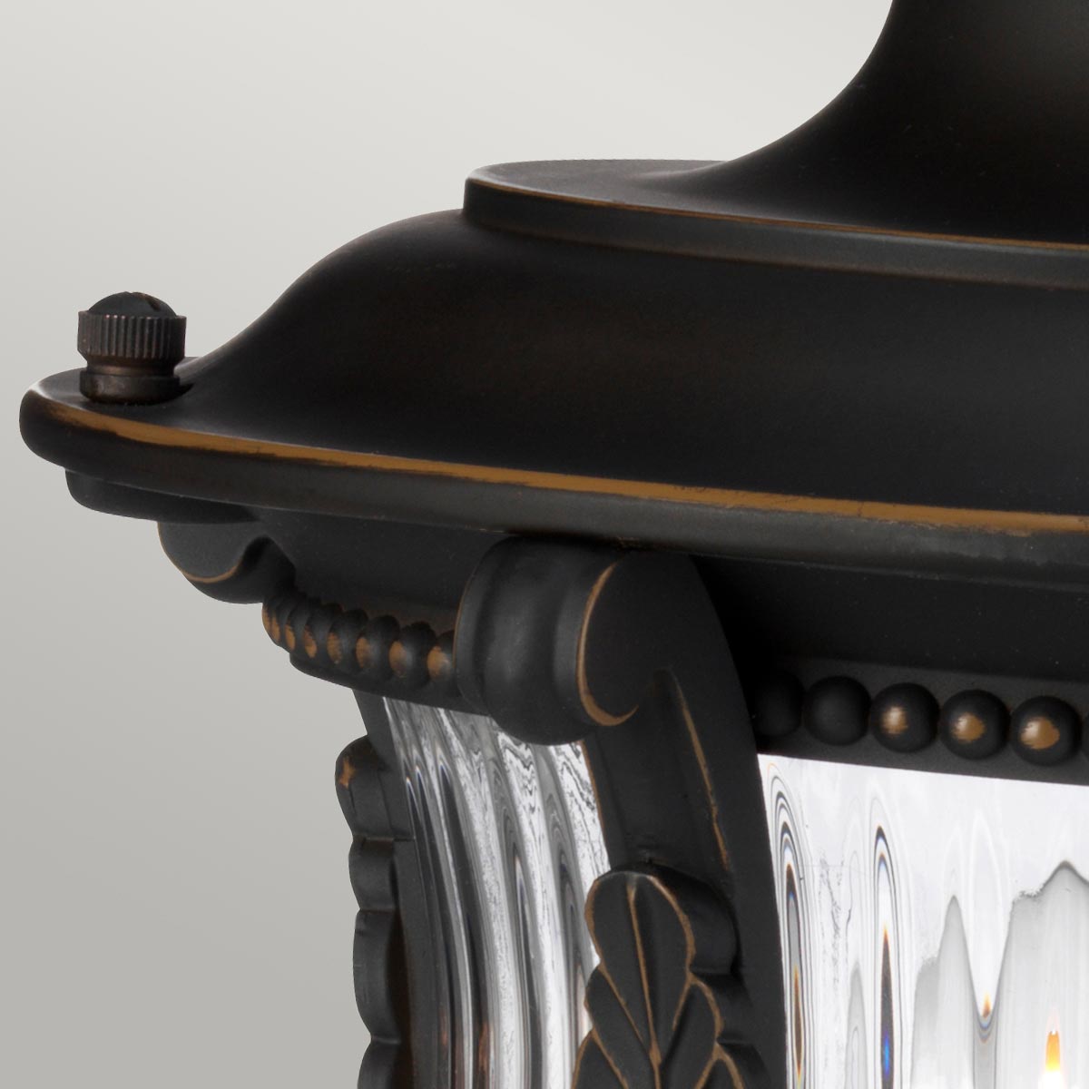 Kestrel Hollow Traditional Outdoor Pedestal Lantern Rubbed Bronze Kestrel Hollow Traditional Outdoor Pedestal Lantern Rubbed Bronze — detail view
