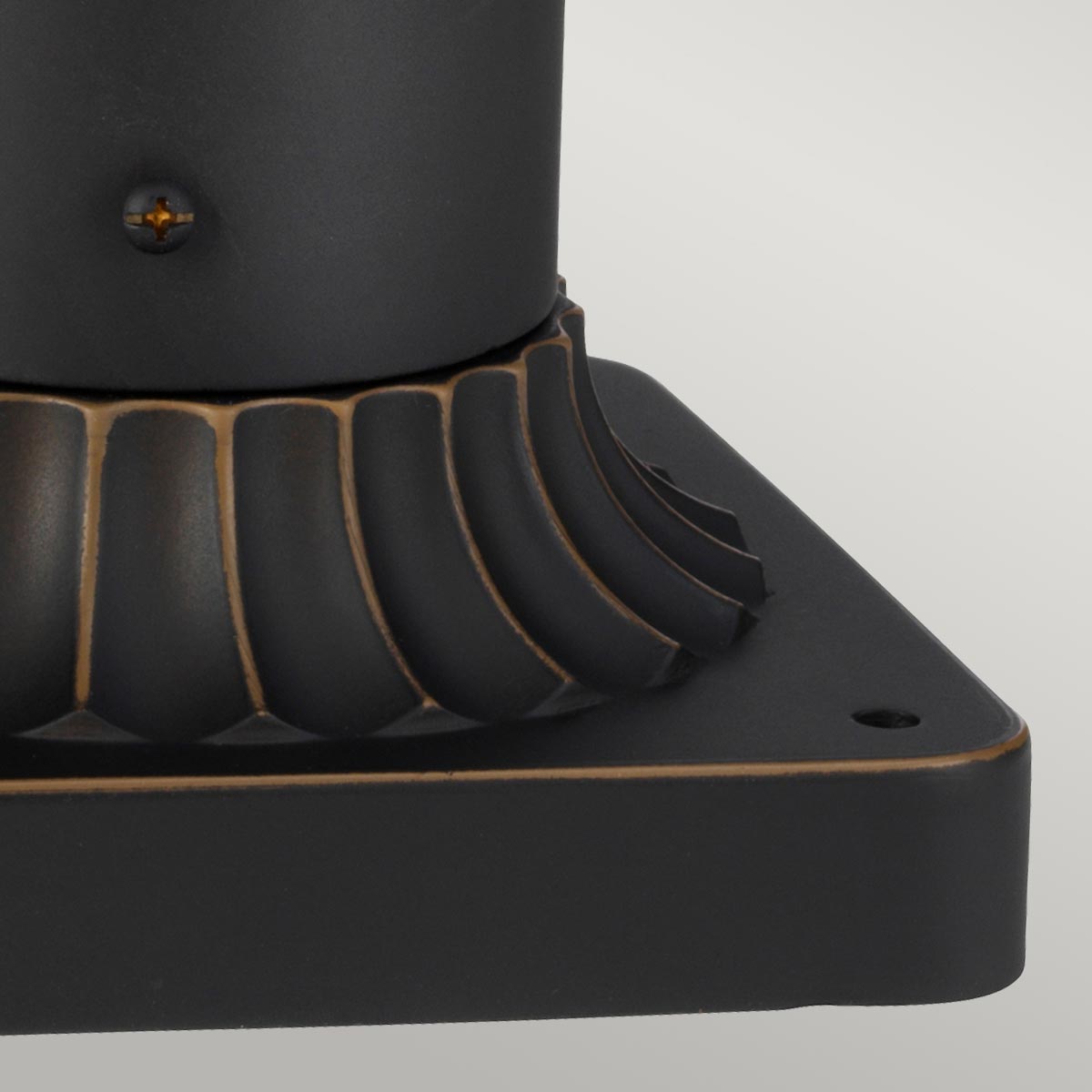 Kestrel Hollow Traditional Outdoor Pedestal Lantern Rubbed Bronze Kestrel Hollow Traditional Outdoor Pedestal Lantern Rubbed Bronze — detail view