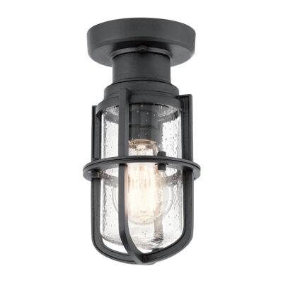 Kestrel Post Nautical Outdoor Ceiling Lantern Textured Black