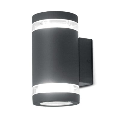 Kettering Cylindrical Outdoor Wall Light Graphite