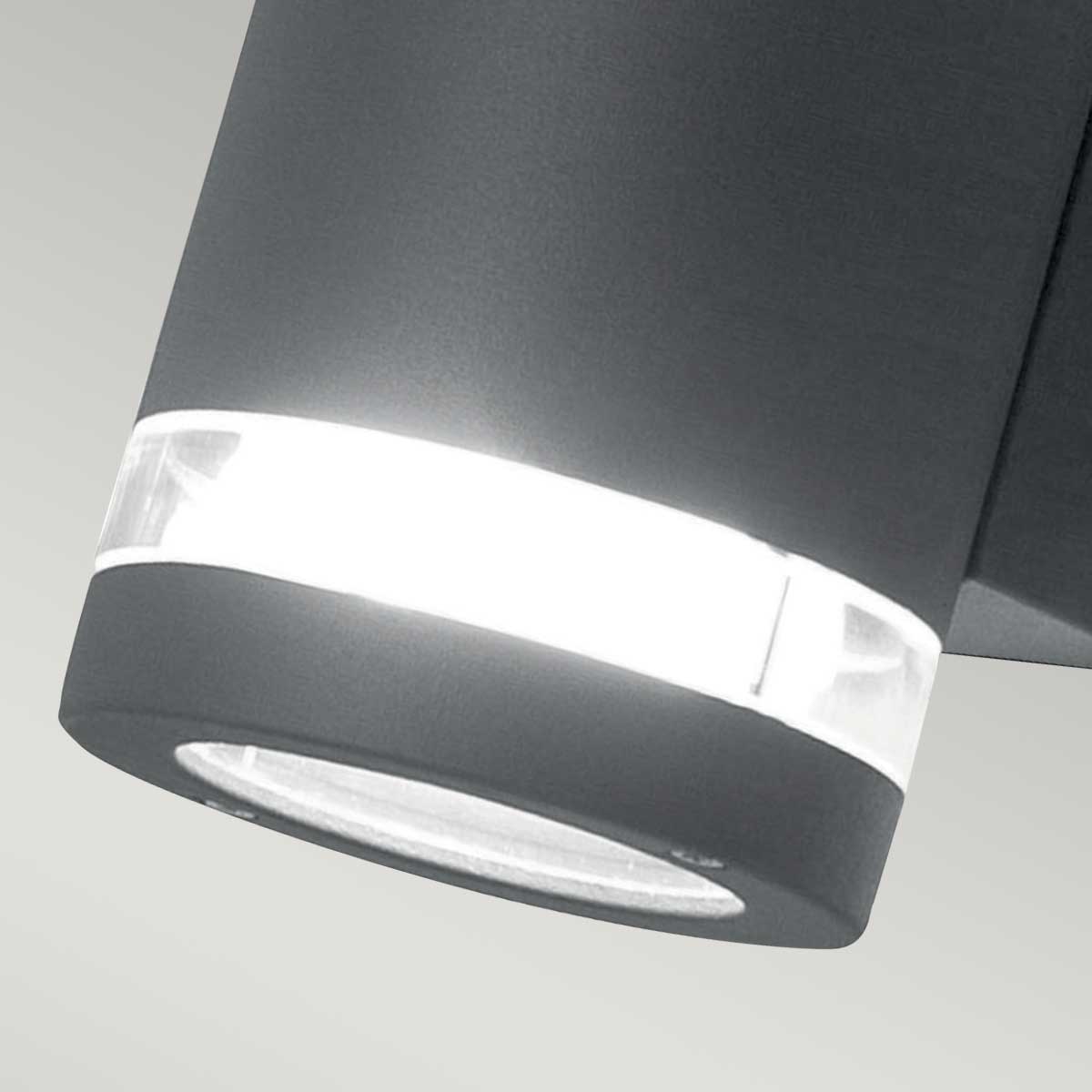 Kettering Cylindrical Outdoor Wall Light Graphite Kettering Cylindrical Outdoor Wall Light Graphite — detail view