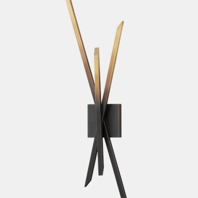 Kettering Row Contemporary Wall Light Gradient Brass