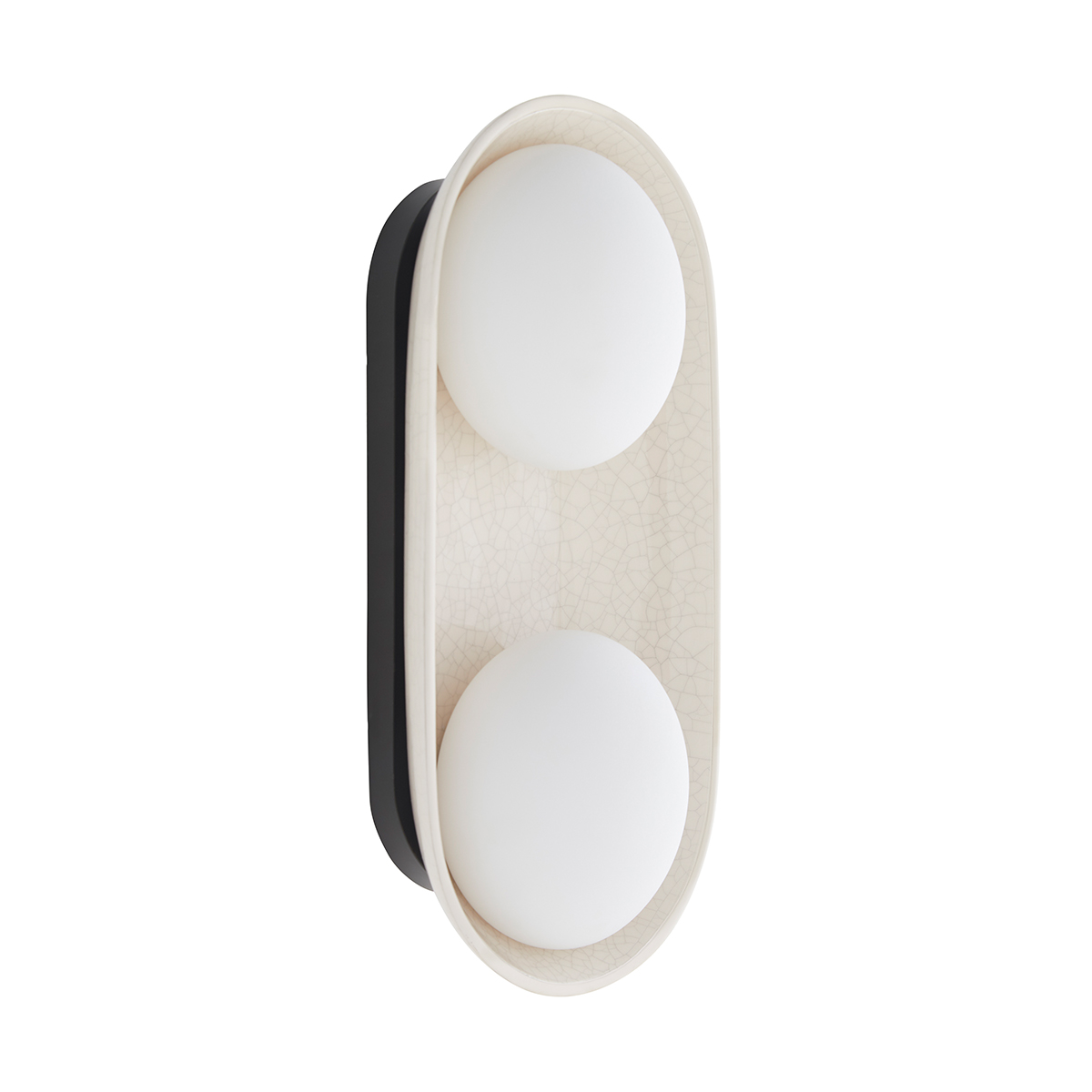 Kilnstone Retro Modern Ceramic Wall Light Ivory Crackle Glaze Kilnstone Retro Modern Ceramic Wall Light Ivory Crackle Glaze